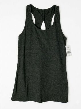 H by HALSTON STUDIO Racerback Mini Dress/Tunic, Women’s S, Dark Gray Green